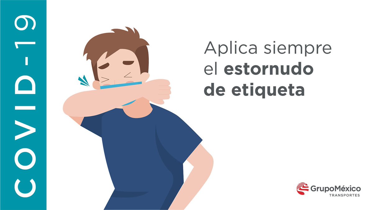 ¡Cuida tu #salud!
✅Aplica siempre el #EstornudoDeEtiqueta🤧.
#LavaTusManos
#UsaCubrebocas
#SanaDistancia
Protegernos del #COVID19🦠 es una #Responsabilidad #Compartida
#GMXT #SOMOS
#LaFuerzaquemueveaMéxico🚂🇲🇽 https://t.co/W5gLxPm3yH