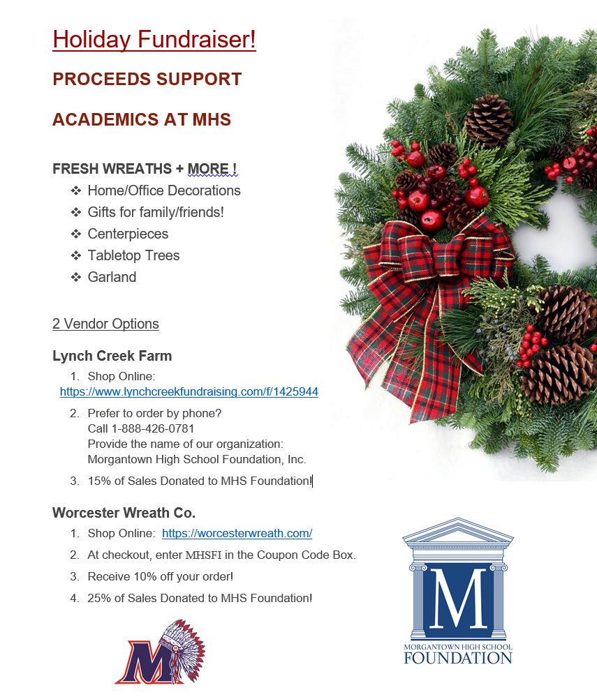 ONEMHS's tweet photo. Please consider supporting the @MHSFoundInc holiday wreath fundraiser.  @MohiganAthletic https://t.co/sgTqGCWH39