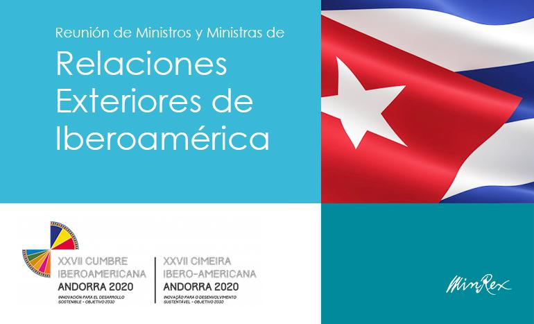 Intervención del ministro de Relaciones Exteriores de la República de #Cuba🇨🇺, Bruno Rodríguez Parrilla, en la Reunión Extraordinaria Virtual de Cancilleres de la Conferencia Iberoamericana.

Texto íntegro vía 👉 minrex.gob.cu/es/intervencio…