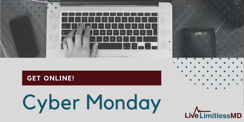 LiveLimitlessMD's tweet photo. Get Online! It's #CyberMonday! #ShopSafe https://t.co/KmF2S2rLMi