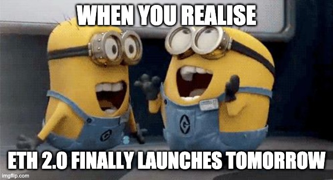 multisHQ's tweet photo. Eth 2.0 is set to launch tomorrow and we are so excited about this upgrade. There is still a long way to go, but improving the networkโs scalability will help us deliver on our vision: providing next-gen financial services for all businesses with crypto! ๐ช #multismondaymemes https://t.co/skEEhezQkP