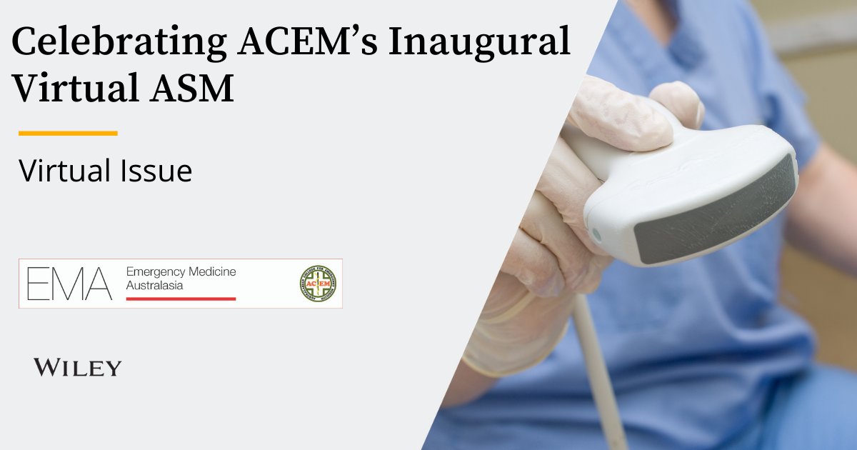 As part of our #ACEM20 ASM-linked special virtual issue, read about ultrasound use and training in Emergency Medicine

bit.ly/EMAUS

bit.ly/USS_training

#FreeAccess until 12th December

<a href="/mbogs001/">Michael Bogseth</a> <a href="/theSonoCave/">James Rippey</a> @Wiley_Health <a href="/acemonline/">ACEM</a> 

#ACEM2020 #NoGoingBack