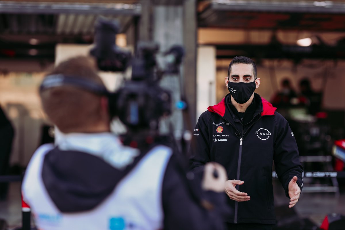 NISMO's tweet photo. There's no rest for the wicked...

They might not be on the track but @Sebastien_Buemi &amp; @OliverRowland1 have been kept busy in front of the cameras today 🎥

@Nissan #NissanFormulaE #IntelligentMobility https://t.co/65isFRj69c