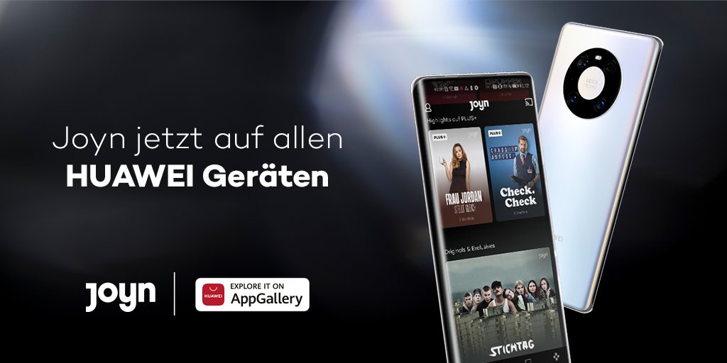 JoynDeutschland's tweet image. Good news für #HUAWEI Nutzer*innen: #Joyn ist jetzt auch auf allen Geräten mit Huawei Mobile Service verfügbar und kann über die Huawei AppGallery heruntergeladen werden. #HappyStream