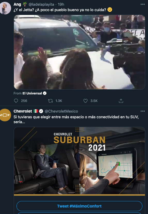 Esta publicidad de Chevrolet muy atinada y no