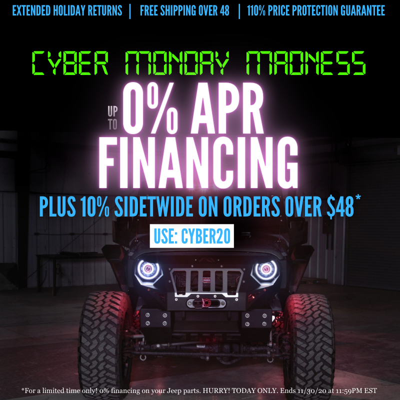 ⚠️HURRY BEFORE WE GET CAUGHT! ⚠️ Our BIGGEST Ever Cyber Monday Madness is on!! PLUS 10% Off Warn, 15% Off Teraflex, 10% Off Rooftop Tents, & MORE!! ➡️Shop All Deals Now: buff.ly/2Yd6PCe ＨＵＲＲＹ． ＯＦＦＥＲＳ ＥＮＤ ＴＯＮＩＧＨＴ． #Morris4x4 #CyberMonday #jeep