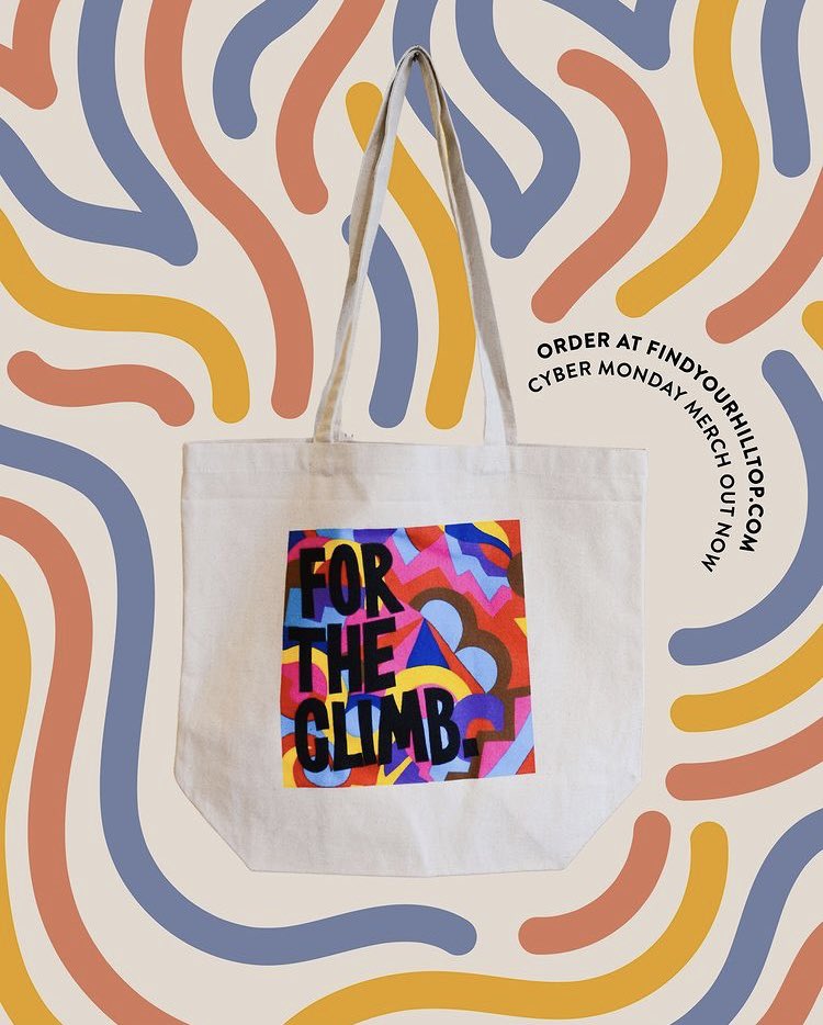 We are excited to officially announce that our online store is LIVE right on time for #CyberMonday! Our out of town Hilltop family can finally represent by grabbing our latest collaboration with artist @lauren_levi, mugs, coffee, and more! #fortheclimb