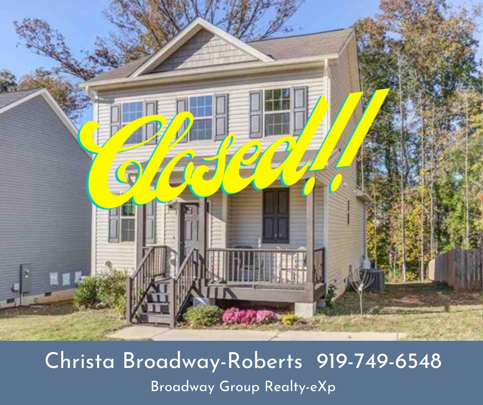 ChristaBroadway's tweet photo. 💕🏡Congratulations Bianca!!  
When tenacity and preparedness meet!  This amazing girl went under contract while in Puerto Rico, managed due diligence while in D.C. and closed on this new investment in 2.5 weeks!  Watch out world.  This girl is setting it on 🔥🔥🔥!! #ClaytonNC https://t.co/qwqTtrbQ33