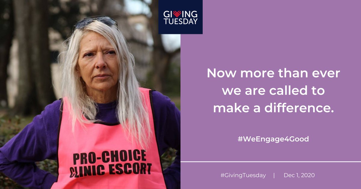 engage_we's tweet photo. #GivingTuesday is TOMORROW and we're celebrating abortion access and advocacy on our social media pages! We hope you'll consider supporting our work on Tuesday and beyond. #WeEngage4Good https://t.co/W1XpLFqzib