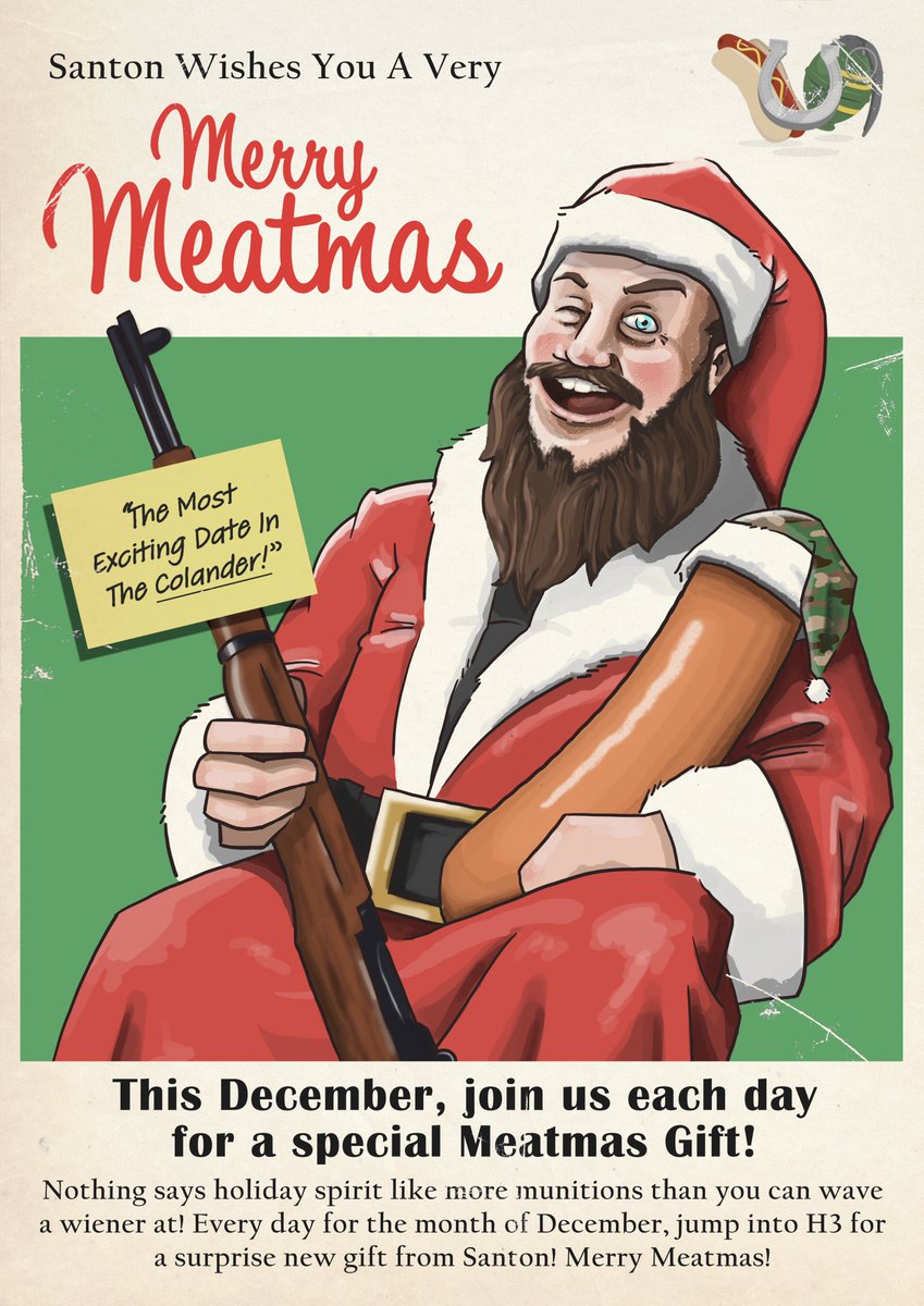 AdamLiszkiewicz's tweet photo. One of our fans just posted this to the @HotHorseHand subreddit and now I can't stop giggling. :-D
#H3VR #Meatmas https://t.co/VnGsqvLzvW