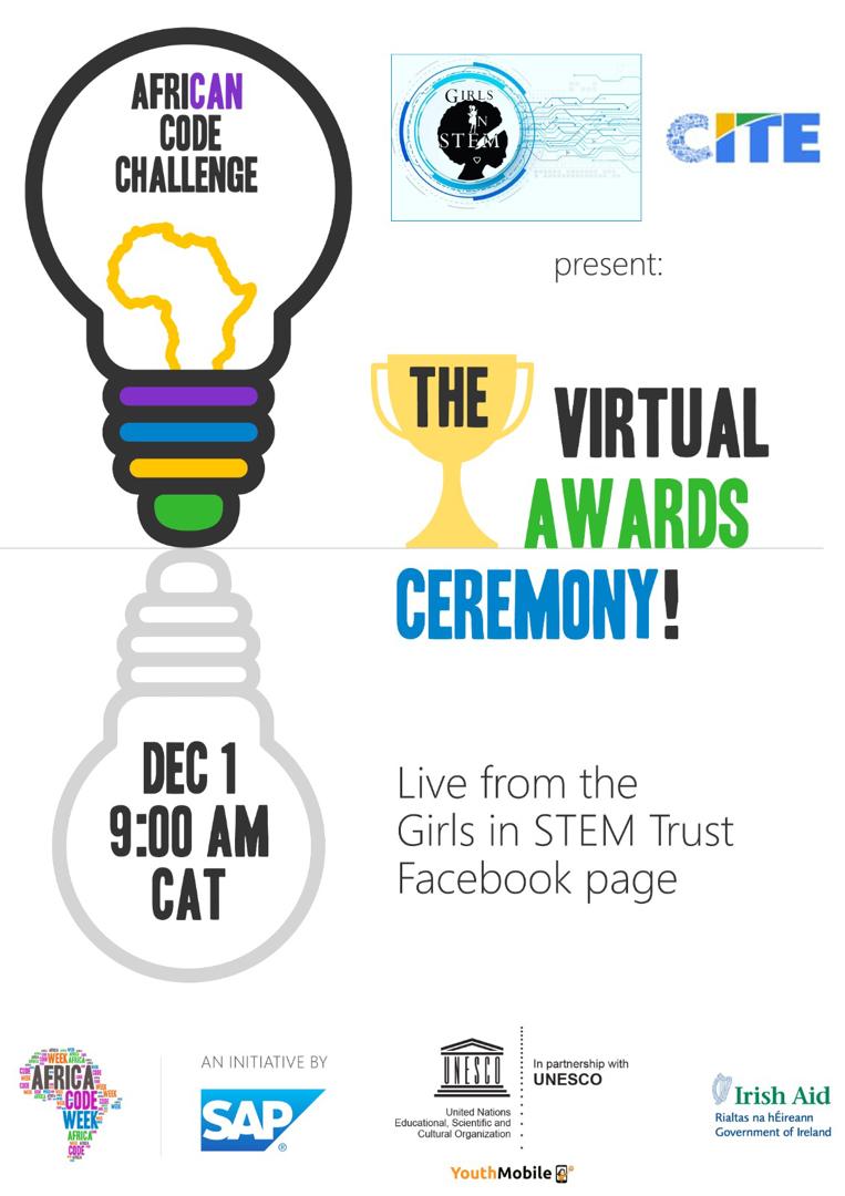 Congratulations to the #CourageousCoders in the #AfricanCodeChallenge from across #Zimbabwe during the #AfricaCodeWeek season. Join us from the #GirlsInSTEM Trust Facebook page as we celebrate this year's winners. <a href="/citezw/">CITE</a> <a href="/KirkBer/">Bernard Kirk</a> <a href="/OlajideAdeAjayi/">Olajide Ademola Ajayi</a>