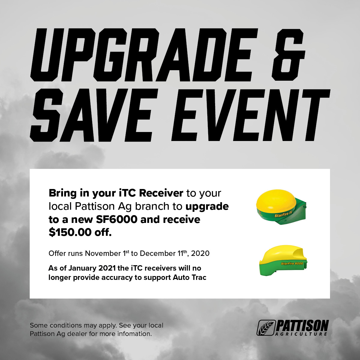 PattisonAg's tweet photo. Less than 2 weeks left to get in on this deal!

For more information, visit or call your local Pattison Ag branch.
📞: https://t.co/tuLAlDXpWe https://t.co/ZmQG168ZFZ