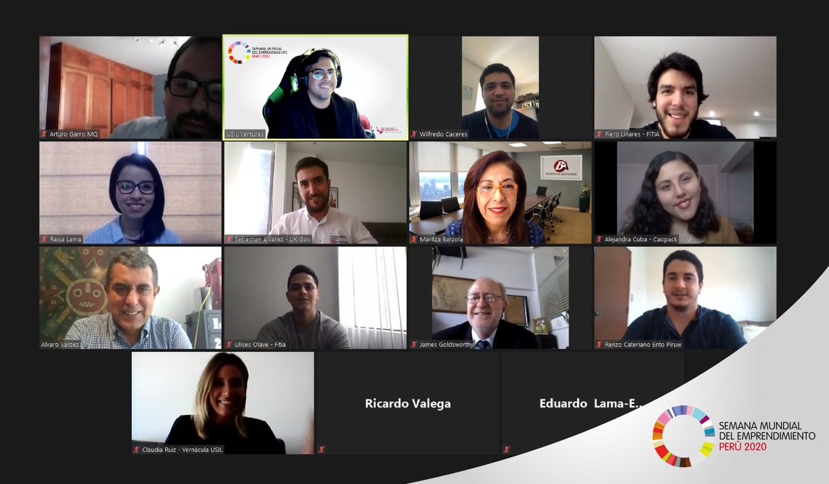 La Semana Mundial del Emprendimiento inició con el Speed Dating, el cual co organizamos con la Cámara de Comercio Peruano Británica, que realizó una serie de reuniones con #startups de nuestro portafolio como: Vernácula , INKAOZONO, Ento Piruw, FITIA, Eco Carbón, caopack e ID4.