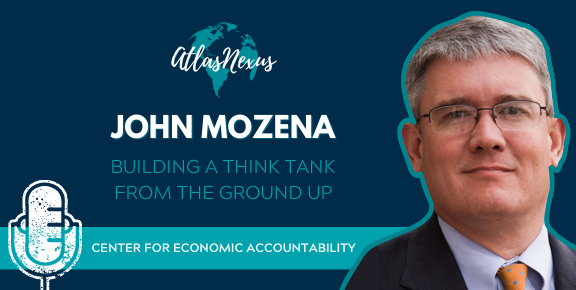 AtlasNetwork's tweet photo. In the latest episode of #AtlasNexus, John Mozena, president of the Center for Economic Accountability @AccountableEcon (CEA), shares his entrepreneurial journey of starting his own think tank. https://t.co/R5d8oFHBm7 https://t.co/JXhsKU2KYV