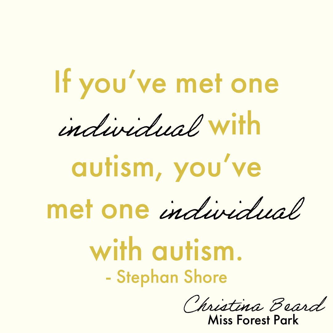 MissKCI2023's tweet image. Autism is a spectrum and this quote emphasizes the diversity of those in the autism community. There is commonalities such as difficulty communicating and social interaction but each individual has their own unique blend of characteristics. #autism #awareness #acceptance