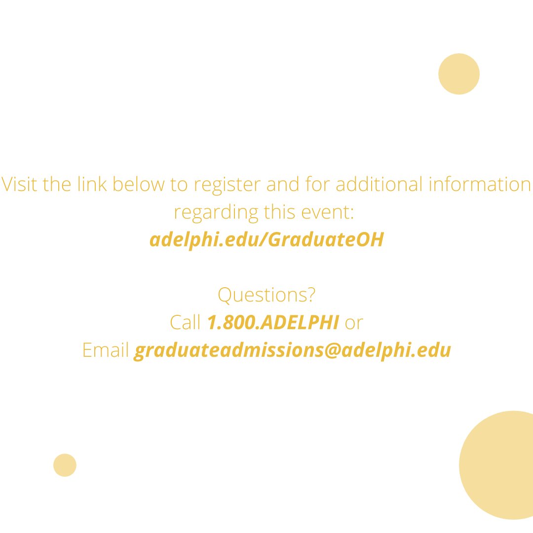 AdelphiNutriti1's tweet image. ✨Happy Monday✨ 
✔️Register now for Adelphi’s Virtual Graduate Open House at adelphi.edu/GraduateOH !!
#adelphiuniversity #adelphinutrition #graduateschool #nutrition #virtualopenhouse