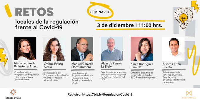 mexevalua's tweet photo. Las regulaciones de estados y municipios pueden favorecer la recuperación económica tras el #Covid19... o poner trabas y dificultarla. ¿Qué se ha hecho en el país? ¿Qué funciona y qué no? Lo analizamos este jueves 3 de diciembre a las 11:00 hrs

📌Registro https://t.co/0AErpCfUKJ https://t.co/LfAkfYXtsh