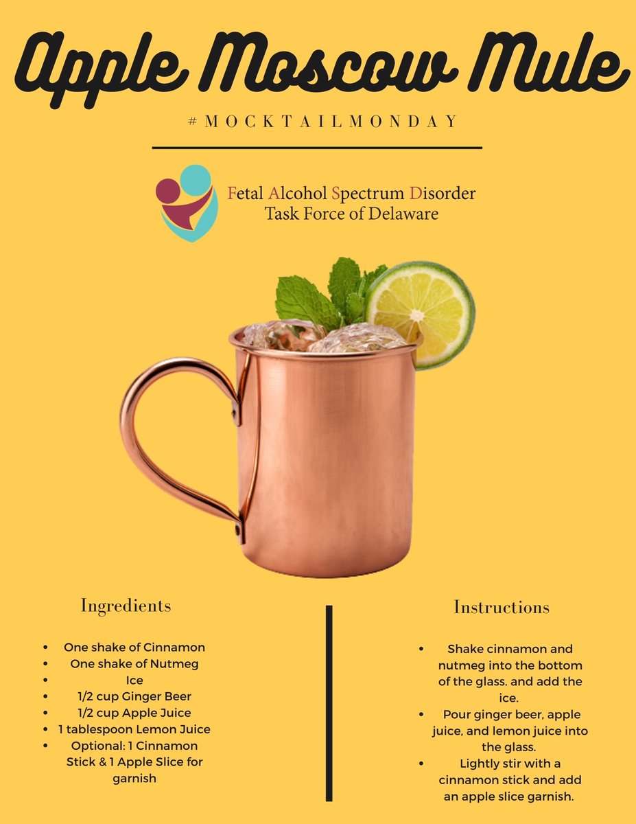 DelawareFASD's tweet photo. This #MocktailMonday, enjoy an Apple Moscow Mule. https://t.co/uBaViRDLgo https://t.co/xgRYGJEY6c