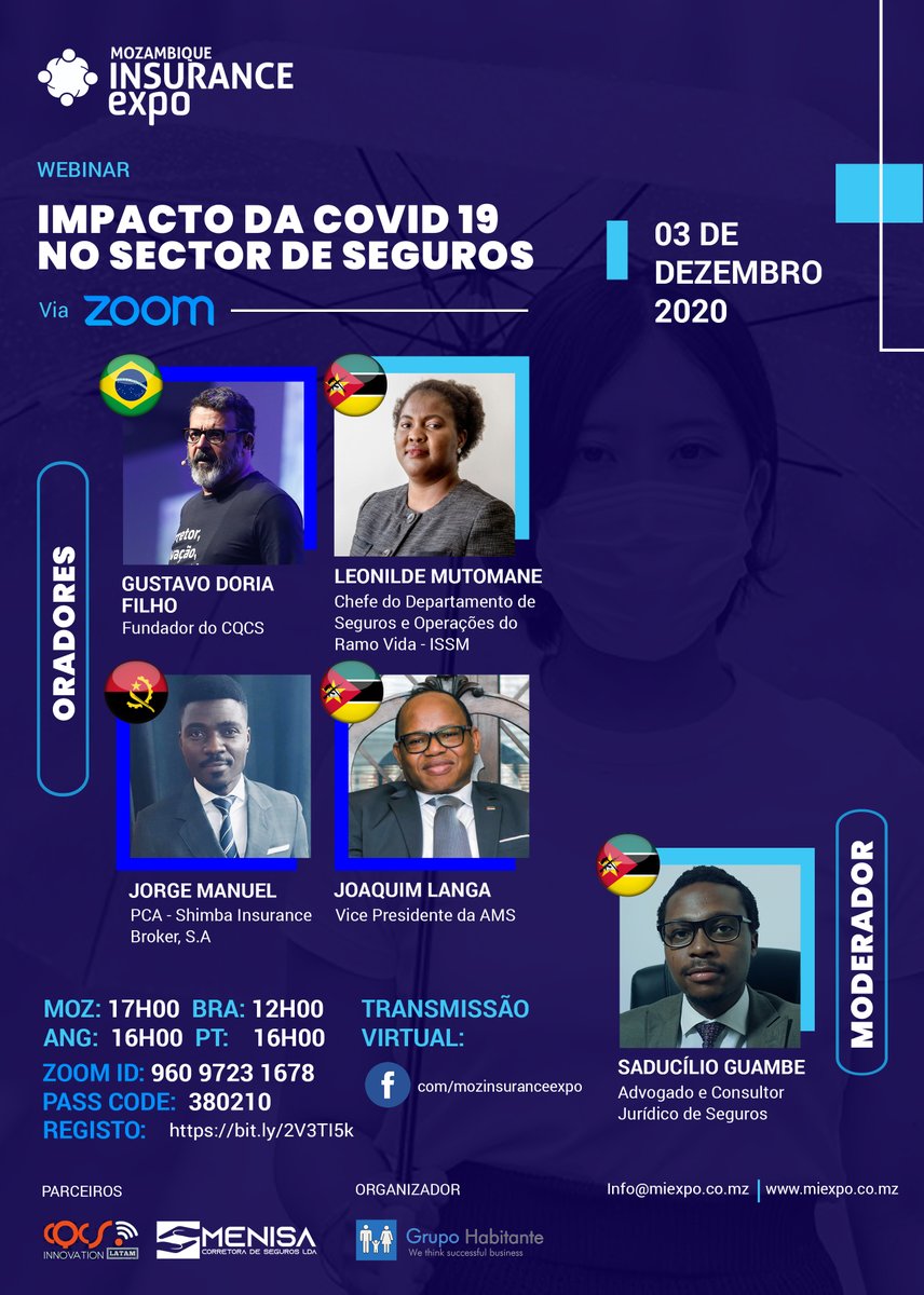 Mozambique Insurance Expo takes its first step on December 3rd by connecting Mozambique with Angola and Brasil. Register now: bit.ly/2V3TI5k