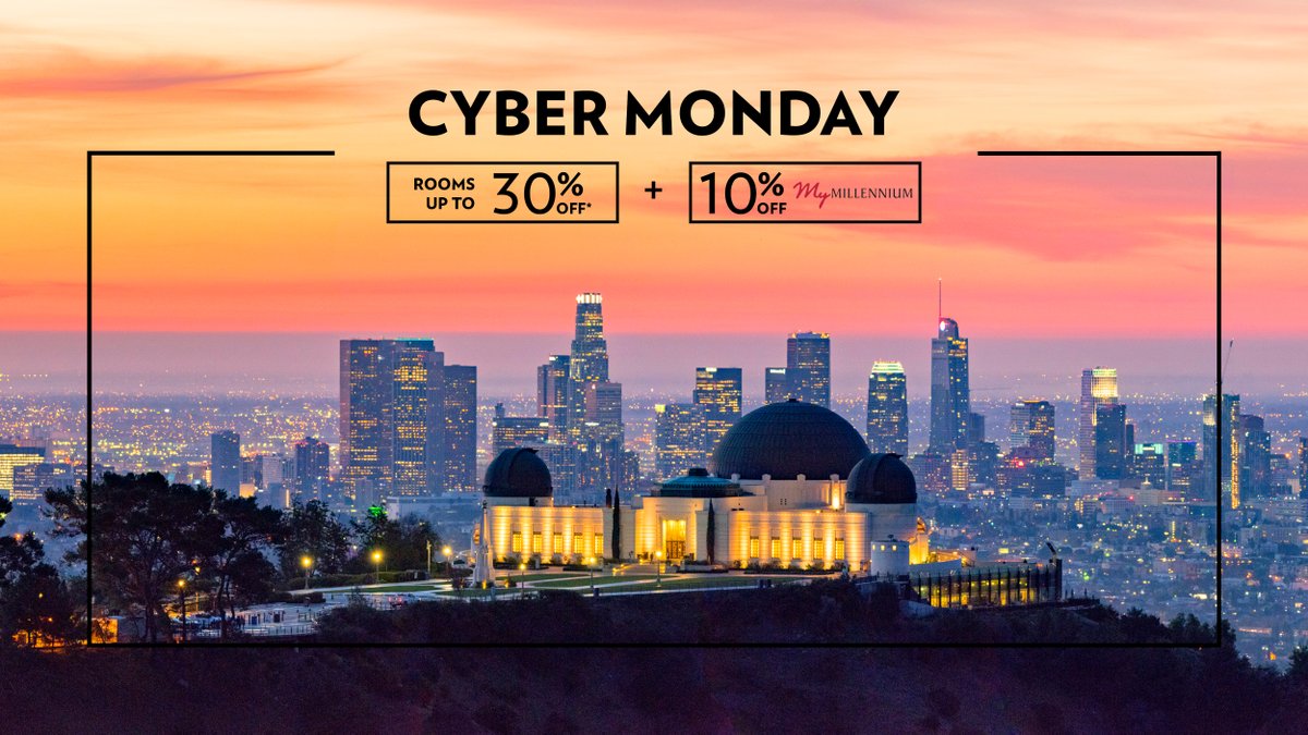 Cyber Monday is almost over, you don't want to miss out π Whether it's a staycay or a family getaway, plan ahead and enjoy 30% off room rates π€© My Millennium Members also get an additional 10% off and Triple My Points too! Book now to save: https://t.co/cnfIUBLKL8 https://t.co/gTe1rF0YQ3