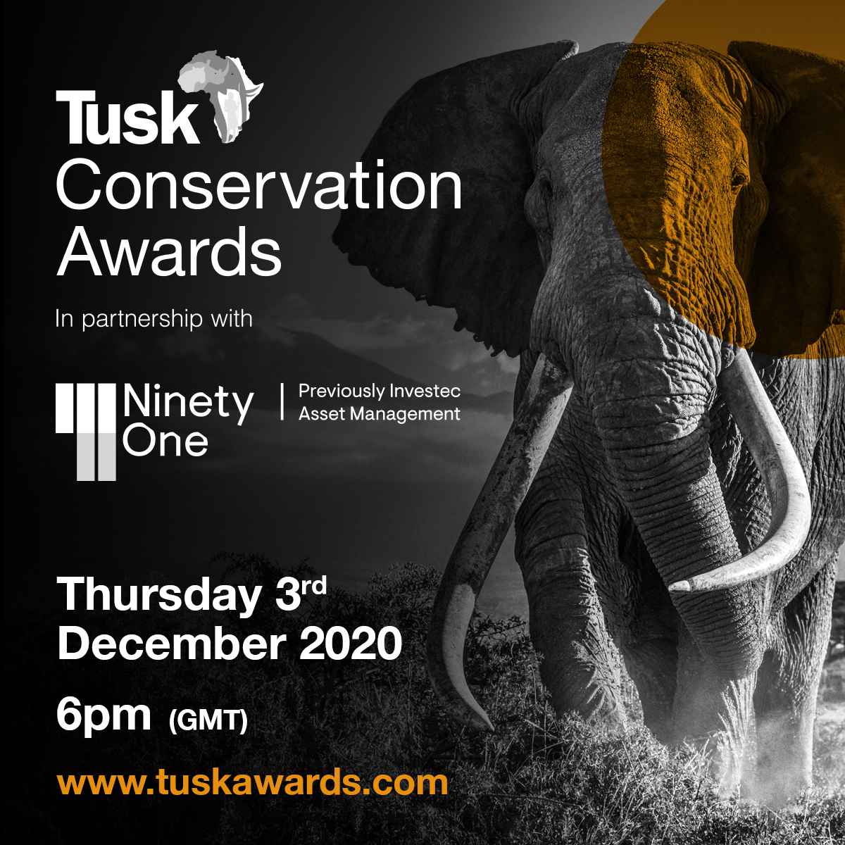 We're proud to support our partners @tusk_org in this year's Tusk Awards on Thursday December 3rd - celebrating the work of leading conservationists in Africa. Watch the virtual ceremony live via: tuskawards.com/2020
#NotOnTheirWatch #ForAllTheyDo