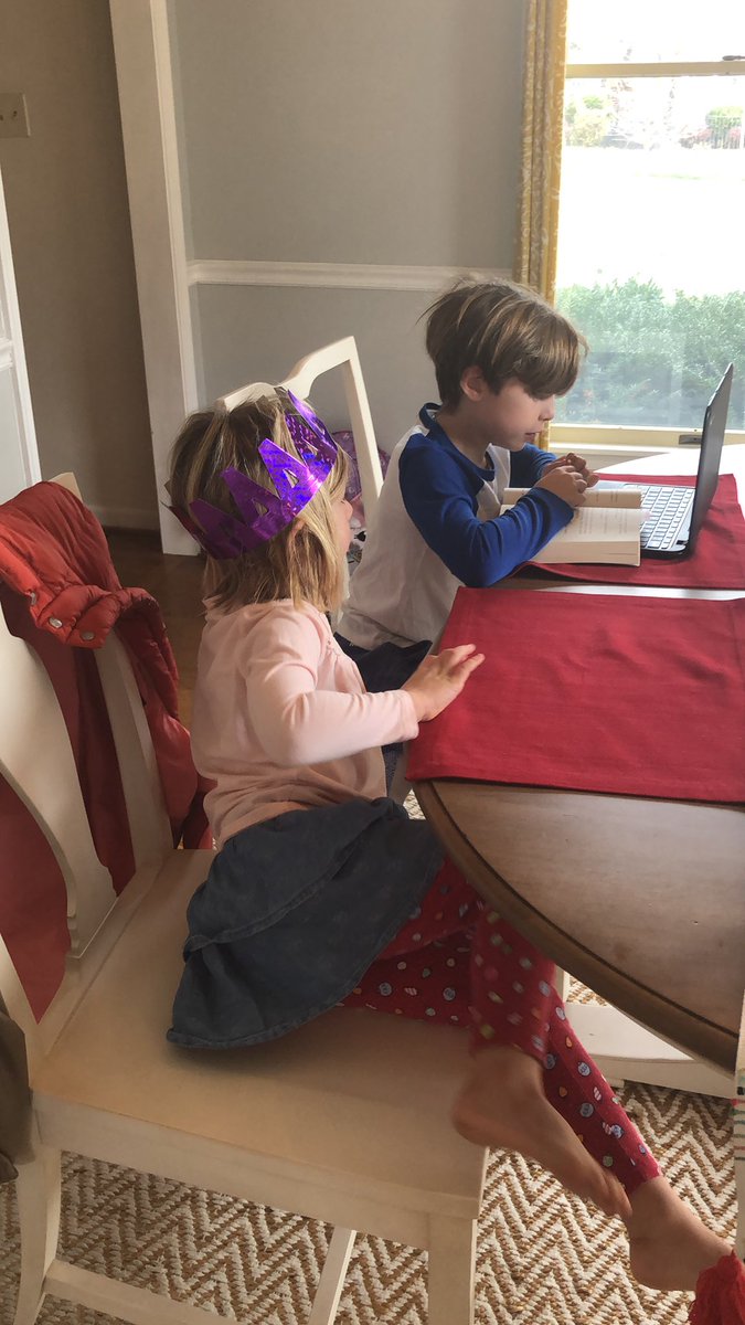 When it’s your brother’s turn to read and you’re “at recess” so you can sneak a listen