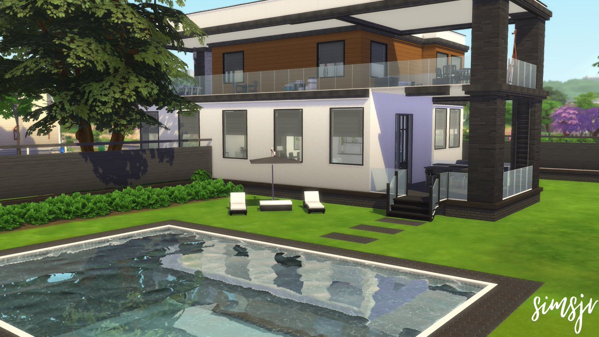 _simsjr's tweet image. Just a little modern 2br 3ba I built in new crest last week. 

If you wanna see more, go download her off the gallery: simsjr_yt ✨

happy simming ✌️

#TheSims4 #showusyourbuilds #modernbuild #sims