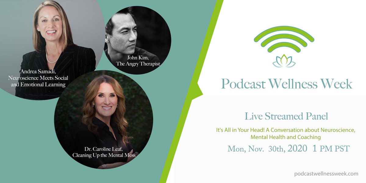 podbean's tweet photo. We're going live now with @DrCarolineLeaf, @angrytherapist, and @andreasamadi! Click the link to join so you don't miss out!
https://t.co/LkaV5Dcx3q
#podcastwellnessweek #wellness #wellnesspodcast #mentalhealth #mentalhealthpodcast https://t.co/Kh49cxwmbW