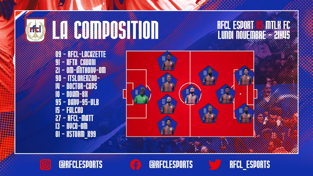 🥉 Début de la compétition Bronze ce soir 🥉

⚽ Nos liégeois joueront à partir de 21h50 les 1/8 de finale face à @MTLKmetaleak

💥 En cas de qualification, le RFCL jouera la suite de la phase finale

📺 RDV à partir de 21h sur notre chaîne : twitch.tv/rfcl_esports?s…