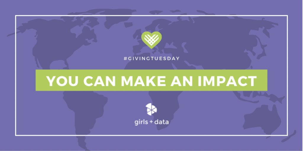 #GivingTuesday here we come! 🙌

This year, we want to raise funds to give 1000+ young women learning opportunities in #datascience 👩🏽‍💻👩🏻‍💻🧑🏼‍💻👩🏾‍💻

Donate to kick us off strong, tell your family, friends, + coworkers—and get ready for some fun surprises day-of! girlsplusdata.org/donate