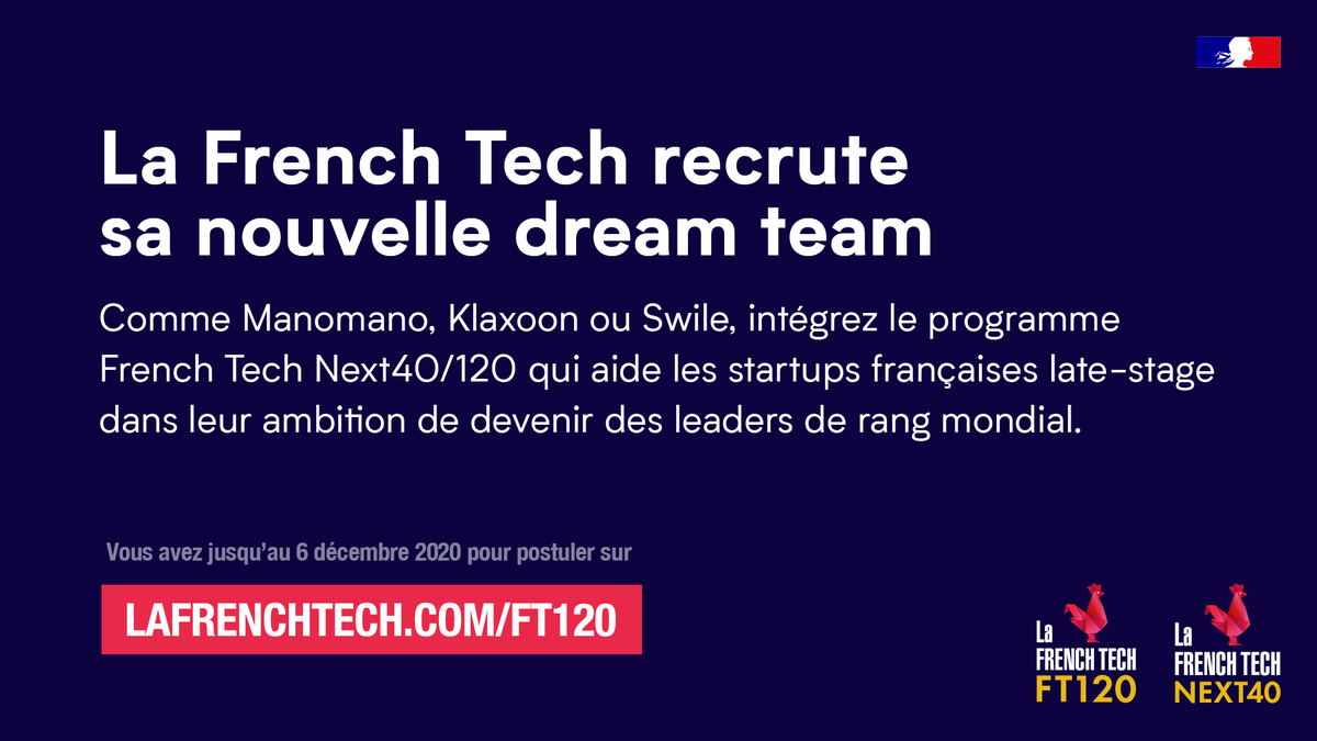 FrenchTechMed's tweet photo. J-6 L’APC pour la deuxième promotion du programme FTNEXT40/FT120 est ouvert jusqu’au 06/12.
Nous sommes convaincus que d'autres entreprises innovantes en forte croissance du territoire pourraient rejoindre la seconde promotion. 
Alors prêt.e à candidater ? https://t.co/7oMfusuNBv https://t.co/bM9oZab1jJ