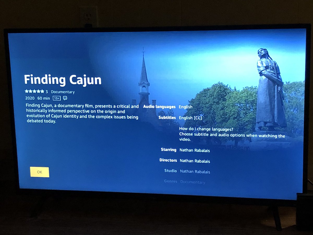 Louisianish's tweet photo. J’après guetter #FindingCajun d’sus #AmazonPrime asteur!! https://t.co/DlNQCJgK1t
