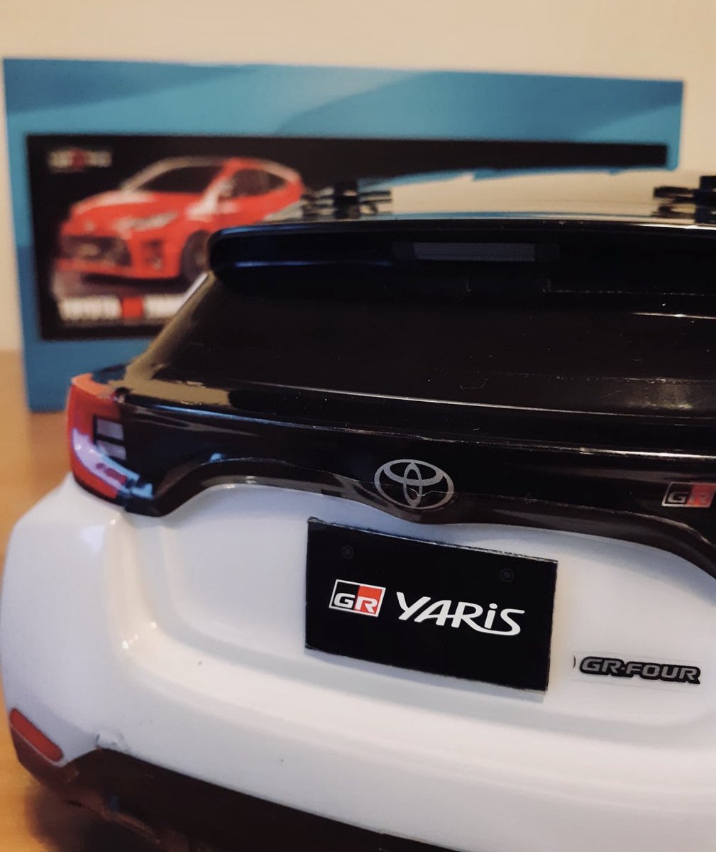 TamiyaUK's tweet photo. Yaris GR just back from our model maker Matty.... Heading to @ListersToyota #Toyota #YarisGR #GR #scaleperfection #tamiya https://t.co/8HUA1bdmYe