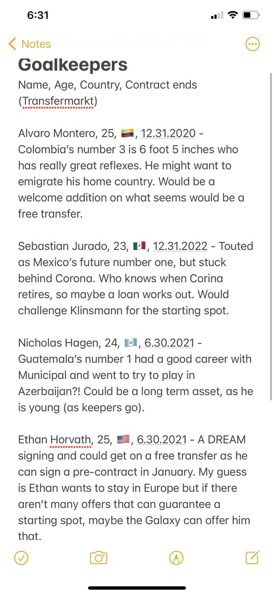 Players I think DTK/LA Galaxy should consider (GK, LB, and RB) @sftsangel96  @sfts96  @GalaxyPodcast  @LAisOurHouse  @LAGalaxyFanTalk  @LAG_Rumors  @GalaxyNationLAX  @Galaxy_History let me know what you think. 1/