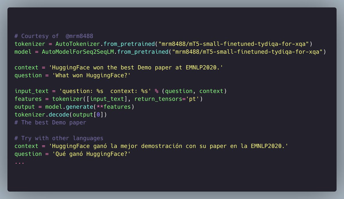 LysandreJik's tweet photo. 🤗/transformers: v4.0.0 is out!

- For the first time, fast tokenizers are by default in AutoTokenizers &amp; pipelines (Amazing effort by @Thom_Wolf and @moi_anthony)
-  SentencePiece becomes an optional dependency
- T5 and mT5 are out @lintingxue @colinraffel @PatrickPlaten https://t.co/7jVLDR0ExN