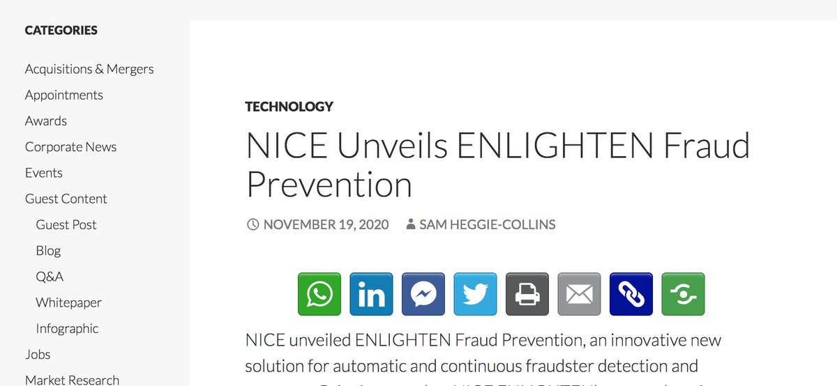 windsortanner's tweet image. NICE has introduced ENLIGHTEN Fraud Prevention, an innovative new solution for automatic &amp;amp; continuous fraud detection &amp;amp; exposure, significantly reducing fraud losses while protecting consumers. 

Find out more in @directorsclubuk &amp;gt;&amp;gt;
okt.to/ItACqx

#CX #fraudprevention