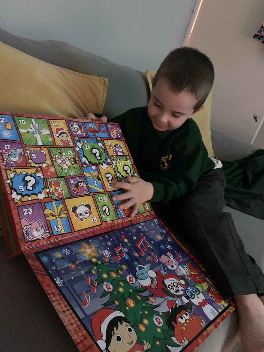 StaceyWoodham4's tweet photo. Noahs super excited to start his advent calendar tomorrow! So we’ve been practising finding his numbers. @JemsonMrs @MrsBartlett3 https://t.co/ewyj1a9IBL