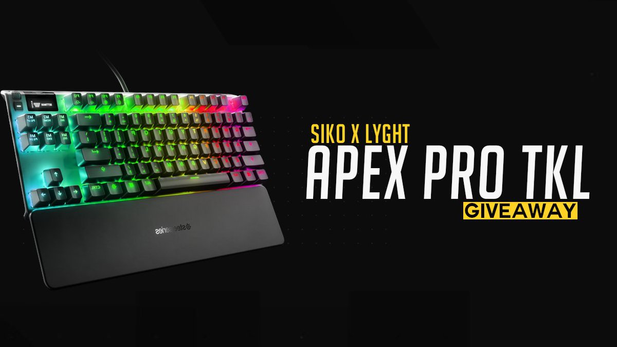 SikoEsports's tweet image. ‼️ GIVEAWAY ALERT ‼️

With the new season just around the corner...👀

@SikoEsports and @LYGHT20 are happy to help you on your way to a good start of the new season!🔥

WIN A APEX PRO TKL!😍

Complete the steps below👇
giv.gg/Q8zOrs