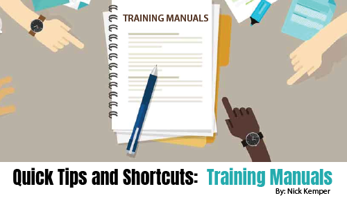 sureEcosystem's tweet photo. Training Manuals - If your business is growing, you are bound to reach a point when word-of-mouth is not a viable option for your company training program.  You have finally hit the marker to make everything official and put it down on paper.  https://t.co/HjKrVLe0q6 https://t.co/HuvUjSJUcz