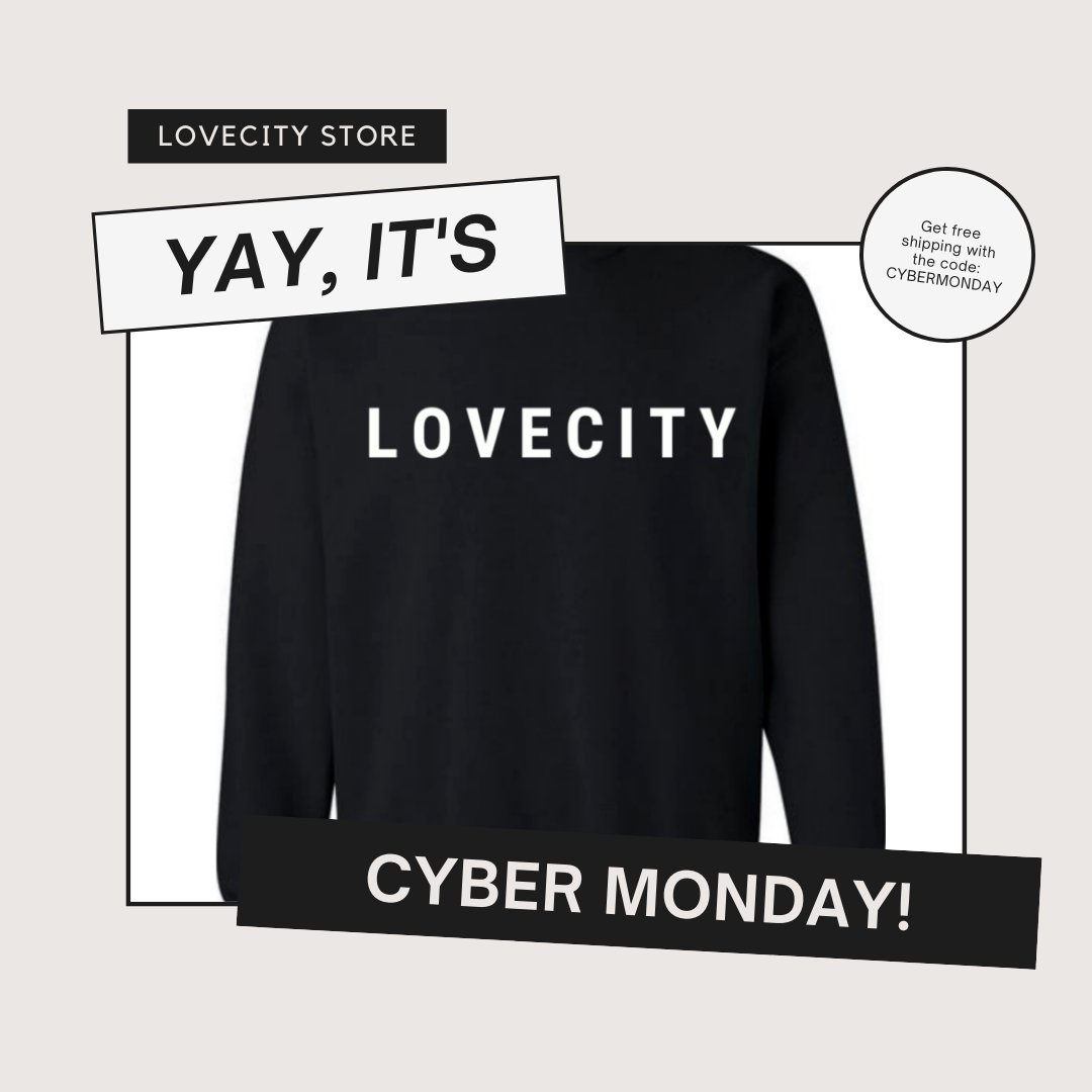 Cyber Monday is here!  We're celebrating with free shipping on all our online store items.  Just use the code CYBERMONDAY at check out to get free shipping.  

Grab our new styles today!  

lovecityinc.org/shop