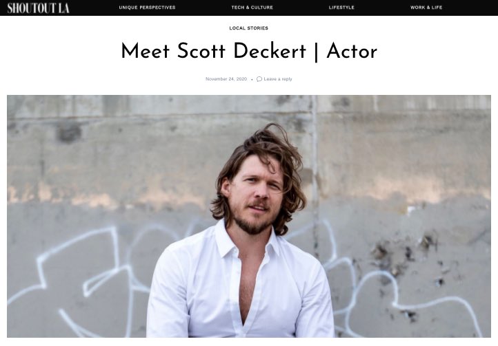 Did a fun lil’ interview on defining success and some pointers for actors getting started in their career 🎞 

👉🏼 shoutoutla.com/meet-scott-dec…

#article #interview #actor #shoutout #quickread