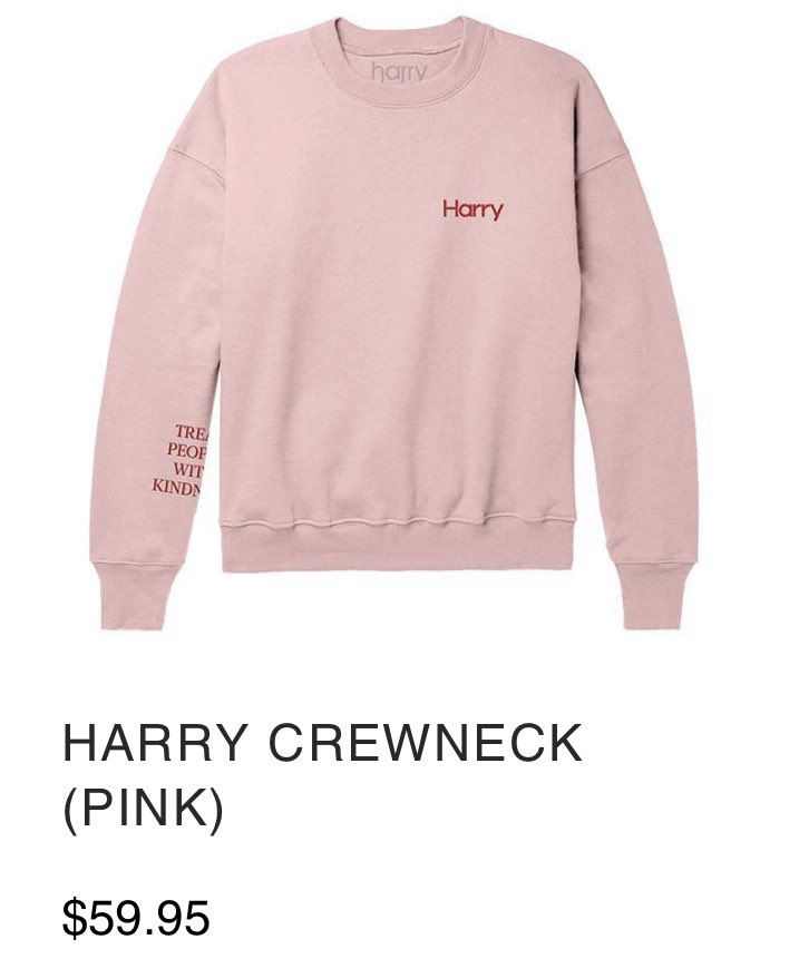 harry crewneck pink