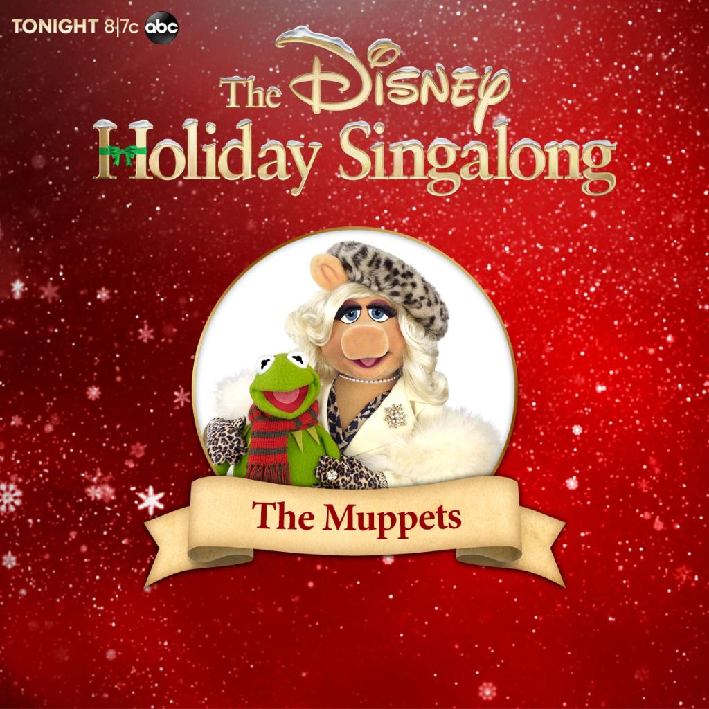 TheMuppets's tweet photo. Gather ‘round for a magical night of singing! Join @KermittheFrog, @MissPiggy, and a galaxy of stars for the very merry Disney Holiday Singalong tonight at 8|7c on ABC! #DisneyHolidaySingalong https://t.co/IhPktPdMtO