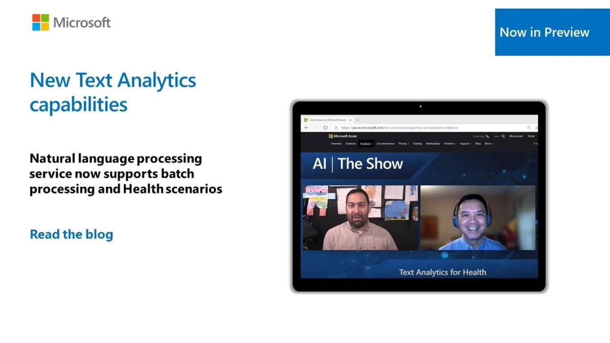 Get an intro to asynchronous APIs for text analytics and text analytics for health. Read on: msft.it/6016pMhjn