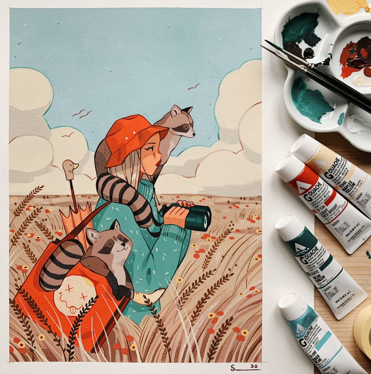 Sibylline_M's tweet photo. Raccoons on a mission 🦝🌾 https://t.co/qXcmMuUCbR