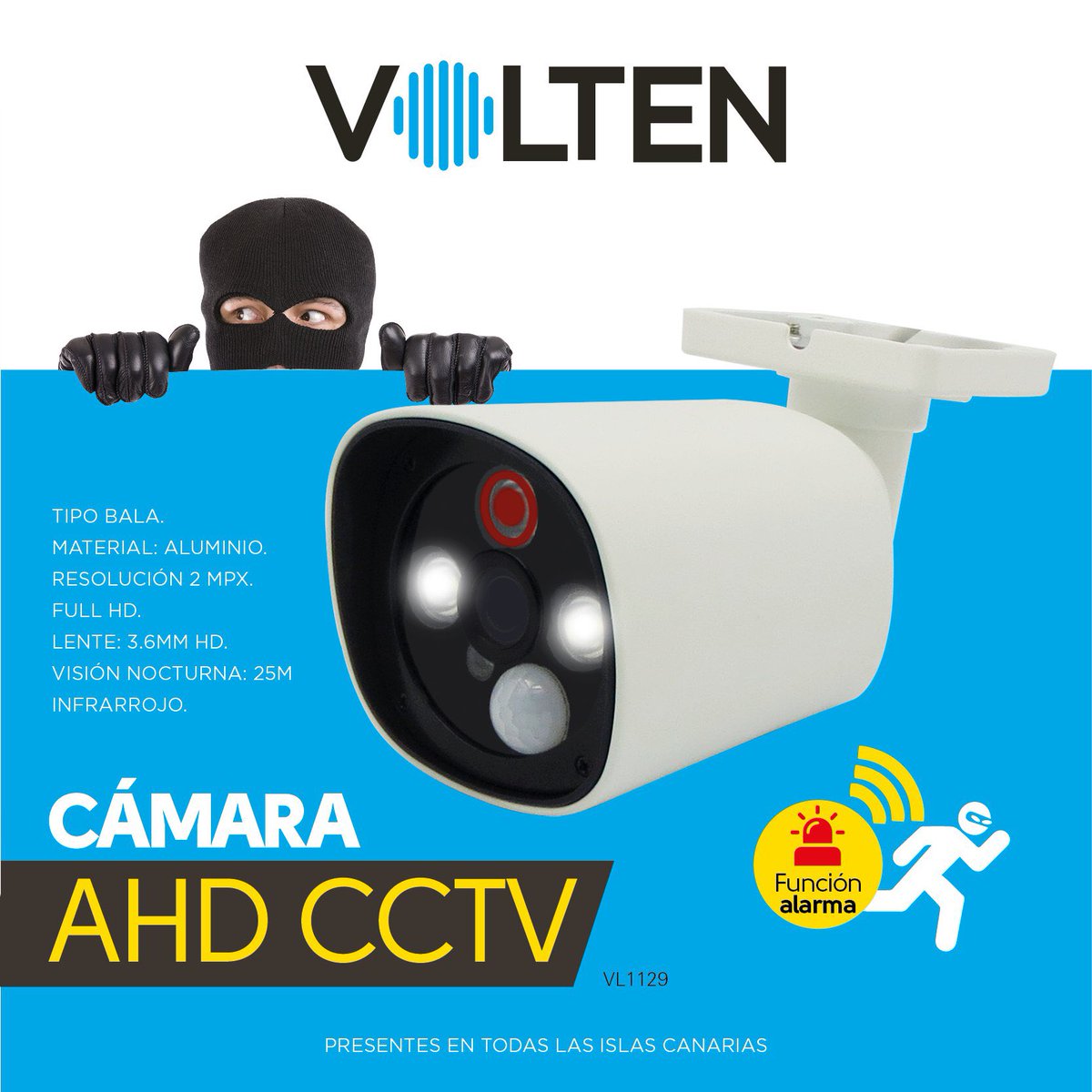 mielectronica_'s tweet photo. Protégete de los cacos con la cámara de seguridad #Volten VL1129 con función de alarma, ¡y no permitas que te estropeen estas fiestas! 🕵️‍♀️
🔗 https://t.co/cLRarTAdY1 https://t.co/1wHXksjV0h