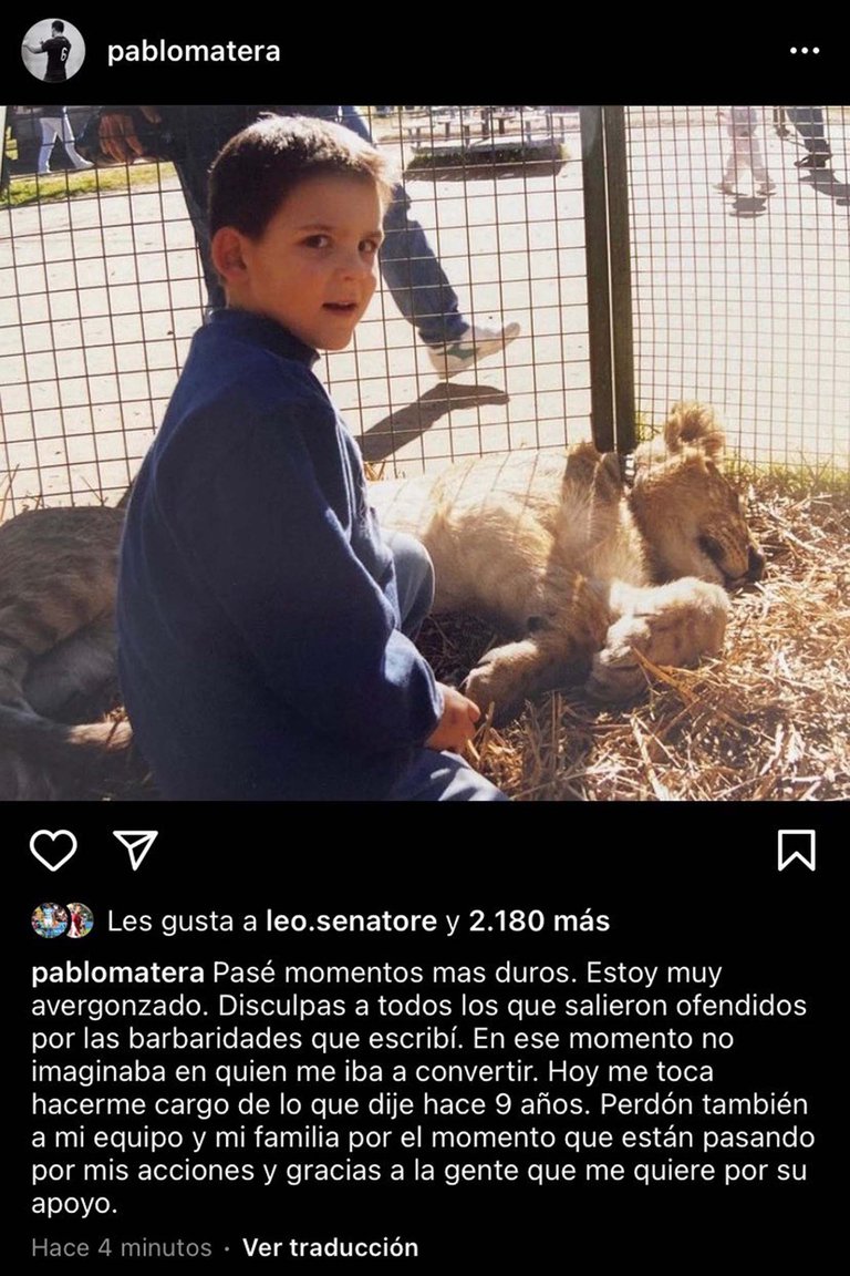 bogado_fausto's tweet photo. Escándalo!!! Ahora asociaciones proteccionistas de animales cancelan a Pablo Matera, por subir una foto de un felino en estado de cautividad...  

#Tinchos #Pumas https://t.co/sKsWGXjMAM