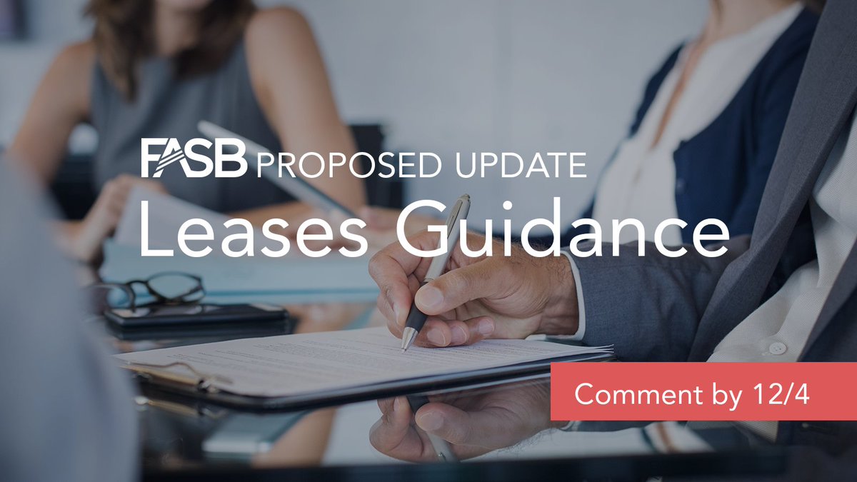 FAFNorwalk's tweet photo. The comment deadline is approaching!
Help #FASB make #StandardsThatWork for you—share your feedback on these proposed improvements to the #Leases standard by 12/4: https://t.co/pKMXndJDEK https://t.co/TCfjUgUpy0