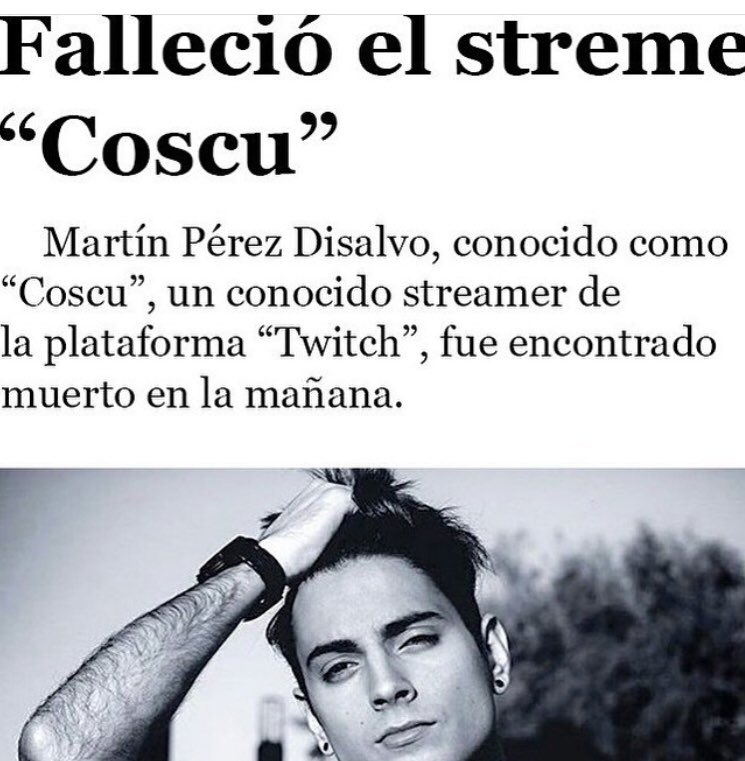 esta noticia debe ser increíblemente triste para los fans de la coscu armani, siempre quedará en nuestro recuerdo su célebre frase “INSTA”, QDEP coscu 😔
#ripcoscu https://t.co/2cfs64DzjN
