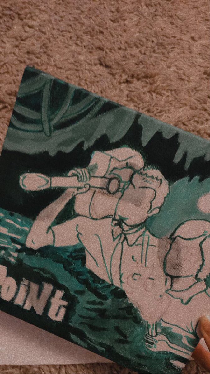 mythicallyizzy's tweet image. trying to paint one of my favourite album covers (obviously not done yet haha) :) #rhettandlink #mythical #uptothispoint